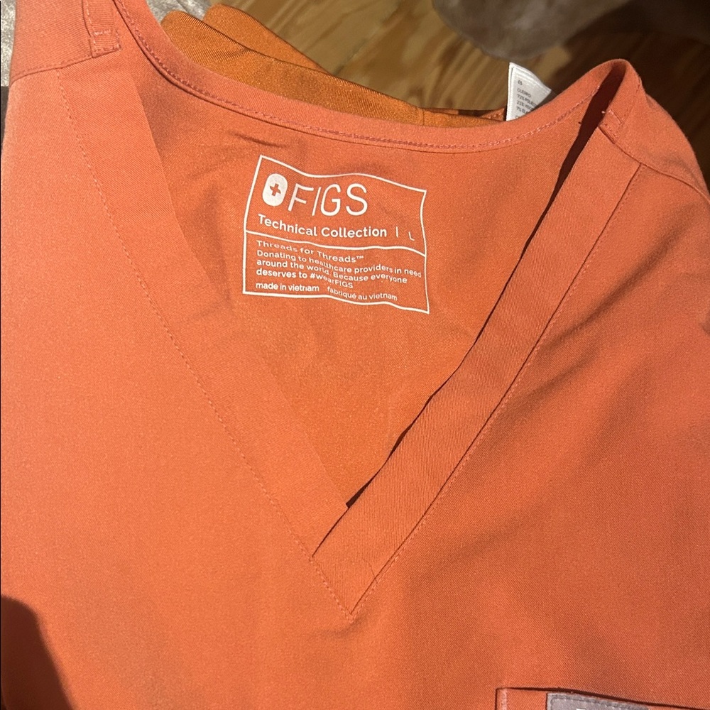 Figs terracotta Scrub Set size large